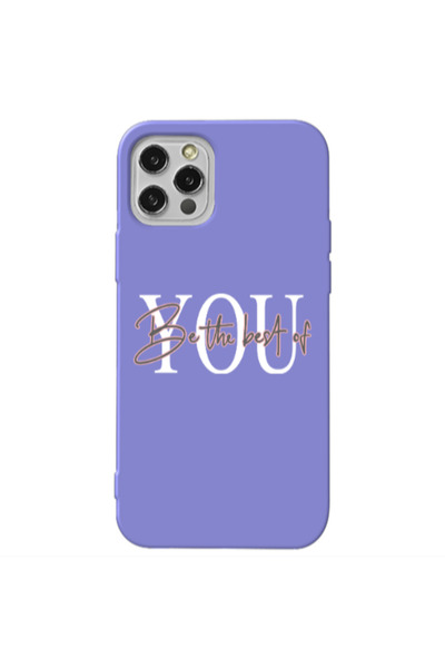 Other Apple iPhone 12 Pro Max Be the best of Purple Colored Silicone TPU Θήκη
