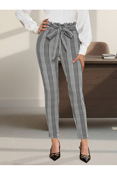 OEM Women's trousers, checked, tapered, S