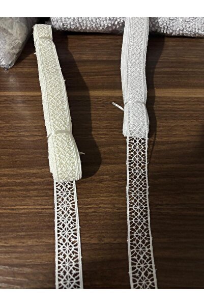 Butik 9 Metre Premium Beyaz Güpür Dantel Kolber Bordür Elbise Gelinlik Nikah ...