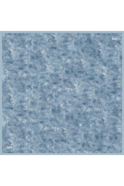 Levidor Baby Blue Vintage Pattern Sura Silk Scarf