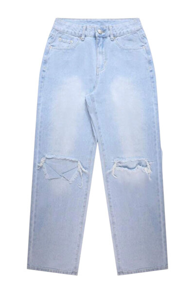 OEM Blugi dama, cu talie inalta, drepti, casual, marimea M