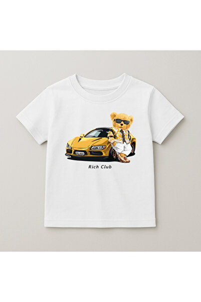 SVART WEAR Παιδικό και εφηβικό μπλουζάκι με στάμπα αρκουδάκι, βαμβακερό, με κ...