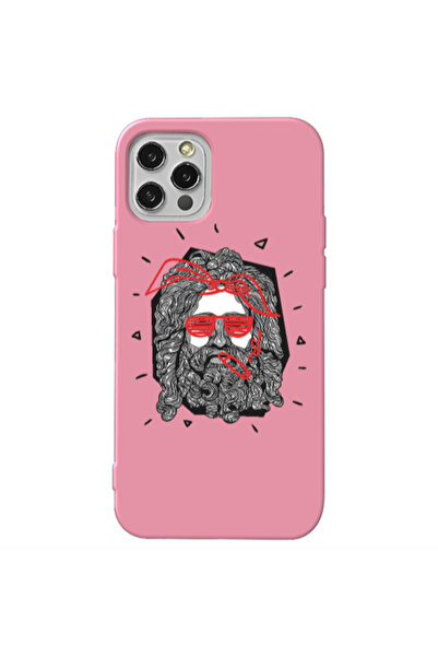 Other Apple iPhone 13 Pro Cool glasses Pink Colored Silicone TPU Θήκη
