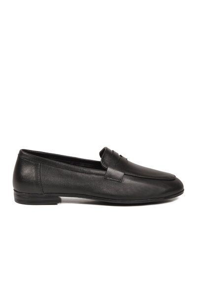 AYAKMOD Black Genuine Leather Women's Casual Shoes 2078 Z
