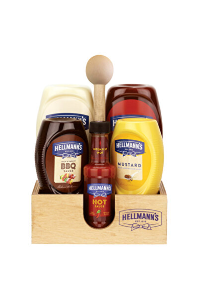 Hellmann's Ahşap Set 5'li - Mayonez, Ketçap, Hardal, Barbekü ve Acı Sos 2'li ...