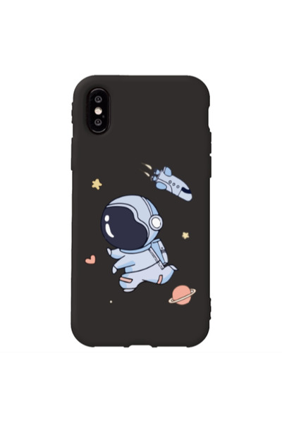 Other Apple iPhone Xs Aduket Black Colored Silicone TPU Θήκη