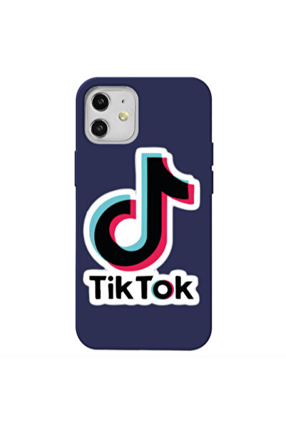 Other Apple iPhone 12 Tik Tok Dark blue Colored Silicone TPU Θήκη