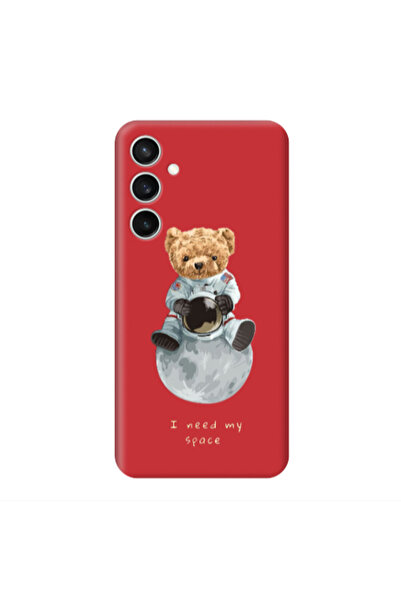 Other Samsung S24 Plus Bear in space Red Colored Silicone TPU Θήκη