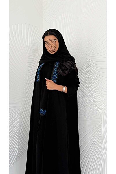 AYA Mw2177 - Exclusive Crepe Abaya with Jacquard Inserts.