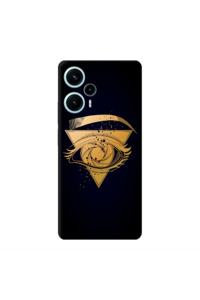 Other Xiaomi Poco F5 Triangular gold eye Transparent Silicone TPU Θήκη
