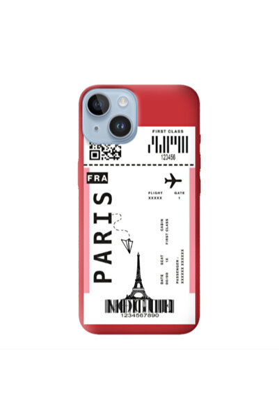 Other Apple iPhone 14 Plus Paris FRA Red Colored Silicone TPU Θήκη