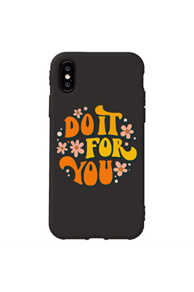 Other Apple iPhone X Do it For You Black Colored Silicone TPU Θήκη