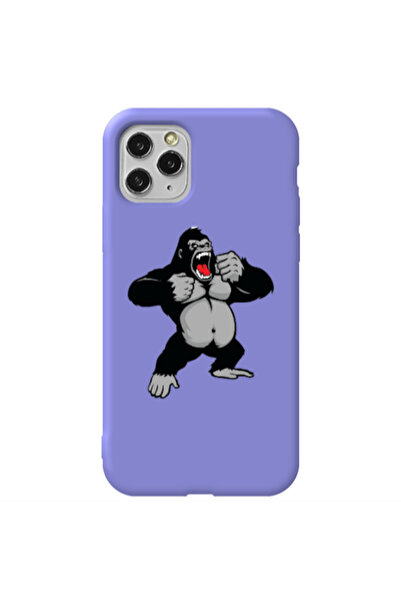Other Apple iPhone 11 Pro Angry Gorilla2 Purple Colored Silicone TPU Θήκη