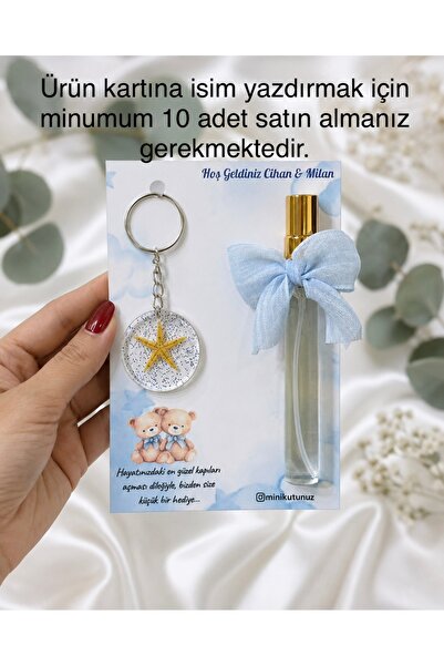 Tasarım 5 Adet Ayıcıklı Kolonya ve Anahtarlık Paketi