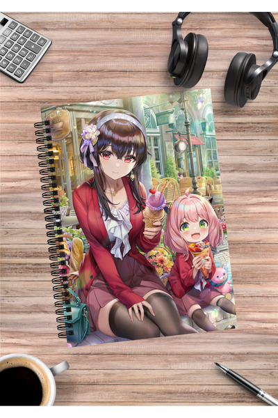 mertfigur Spy X Family Anya Yor Loid Forger Anime Spiral Notebook A5 (50 Sheets)