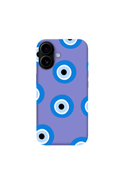 Other Apple Iphone 16 plus Evil eyes beads Purple Colored Silicone TPU Θήκη