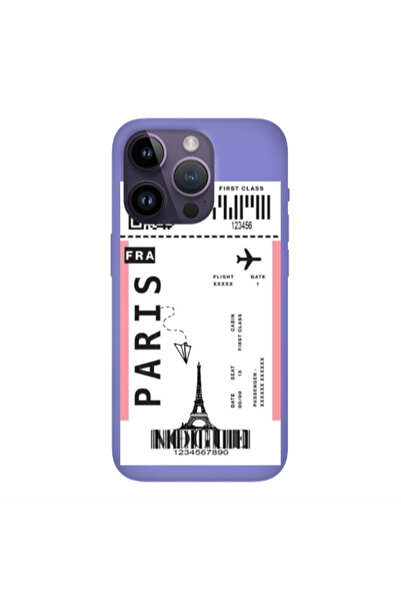 Other Apple iPhone 14 Pro Paris FRA Purple Colored Silicone TPU Θήκη