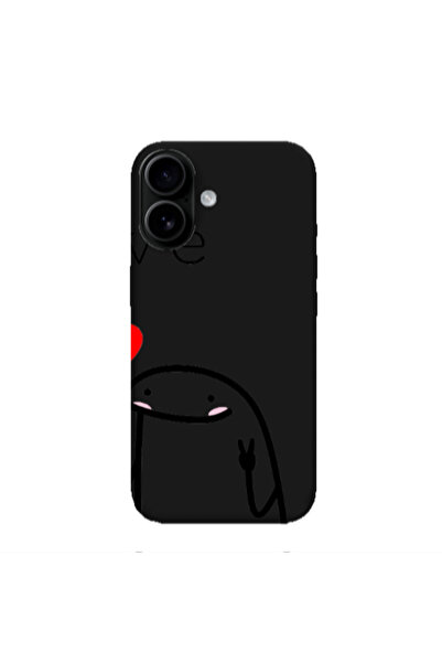 Other Apple Iphone 16 plus Love 2 Black Colored Silicone TPU Θήκη