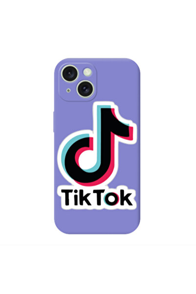 Other Apple iPhone 15 Plus Tik Tok Purple Colored Silicone TPU Θήκη