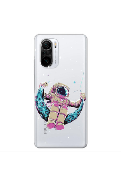 Other Xiaomi Poco F3 Astronaut swinging on the moon Transparent Silicone TPU ...