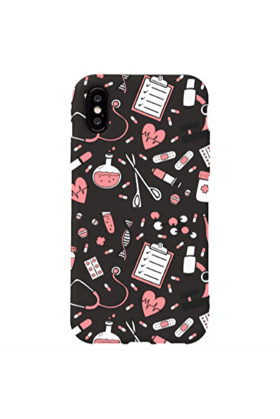 Other Apple iPhone X Laboratory Black Colored Silicone TPU Θήκη