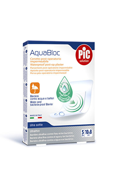 Pic Aquabloc 10x8εκ. 5 τεμάχια Αποστειρωμένη Αδιάβροχη Αυτοκόλλητη Γάζα