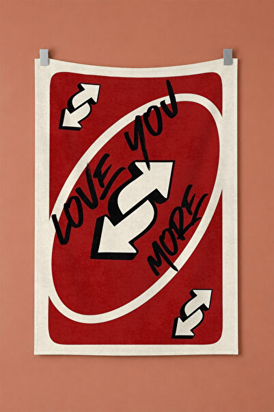 gxe.art Love You More Red Card Themed Decorative Wall Covering Wall Tapestry