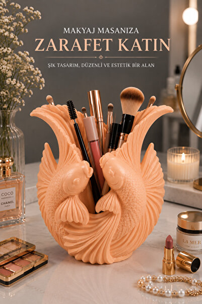 Otscraft Studio Koi Fish Decorative Pen Holder 3D Printing Desktop Organizer ...