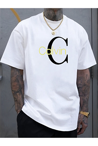 799 Men'S T-Shirt - Black with Golden "C" Logo, 100% cotton, Lightweight, Reg...