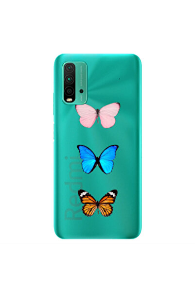 Other Xiaomi Redmi 9T Triple Butterfly Transparent Silicone TPU Θήκη