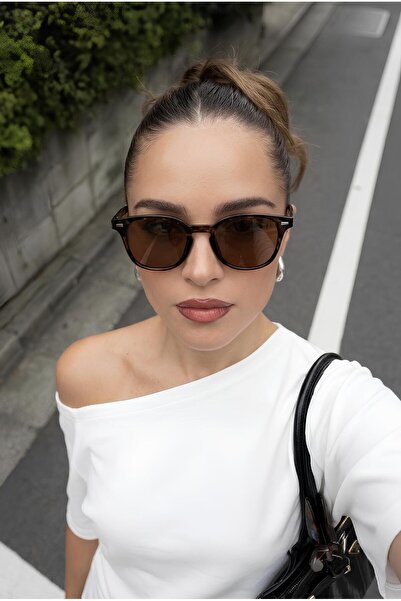 Eyesofia Havana Leopard Frame Retro Uv400 Protection Ultra Light Women's Sung...
