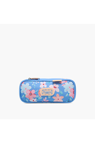 Sensazioni Floral Print Pencil Pouch with Zip Closure