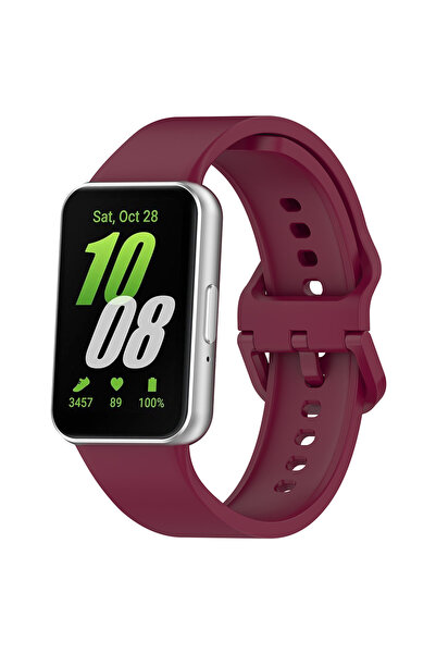 Techsuit W086 λουράκι smartwatch για Samsung Galaxy Fit3, ρυθμιζόμενο, μπορντό