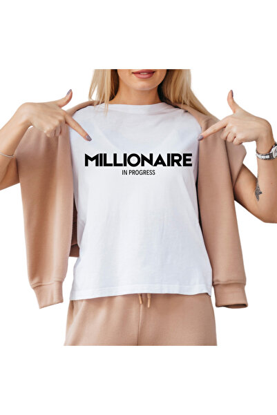 OEM Tricou ” MILLIONAIRE IN PROGRESS ” unisex, bumbac 100%