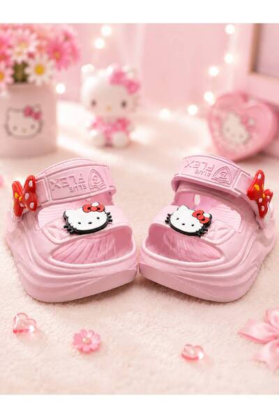 blueflex Kız Çocuk Hello Kitty Sandalet Terlik Ultra Rahat,Hafif Ve Esnek