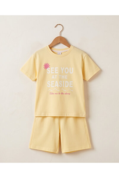 Hirazenmoda Girls' Comfortable Short Sleeve Shorts Set