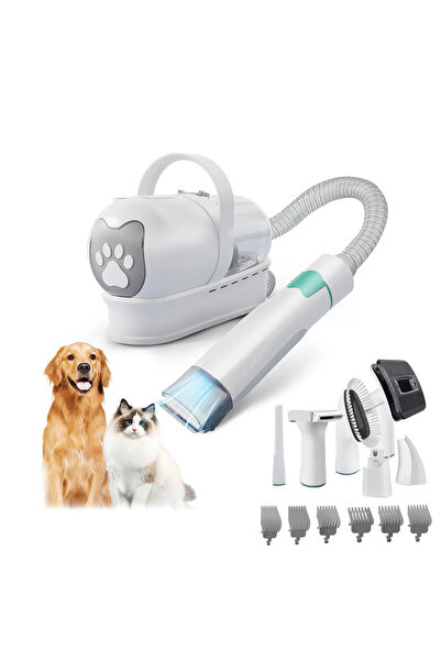 NEXTLY Kit de îngrijire cu aspirator pentru câini și pisici, cu NEXTLY, 7 cap...