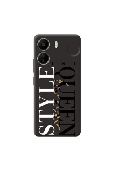 Other Xiaomi Redmi 13C Mini Quen Forever Black Colored Silicone TPU Θήκη
