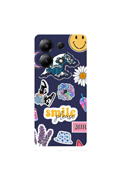 Other Xiaomi Redmi Note 13 4G Smile Moon Dark blue Colored Silicone TPU Θήκη