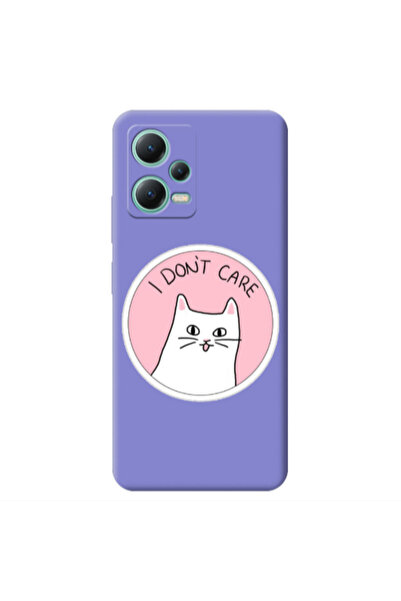 Other Xiaomi Redmi Note 12 Pro 5G I dont Care Purple Colored Silicone TPU Θήκη