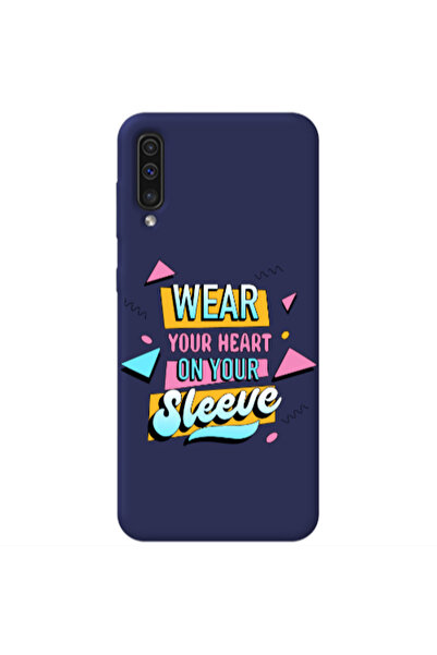 Other Samsung A70 Wear Your Heart Dark blue Colored Silicone TPU Θήκη