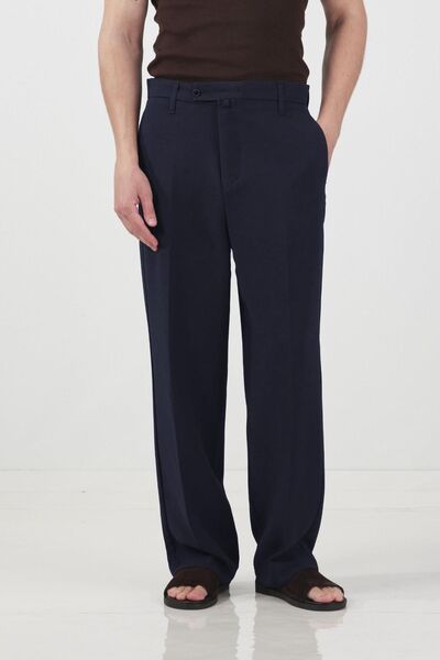 Hiccup GIESTO Pantaloni bărbătești din tricot, talie medie, picior drept