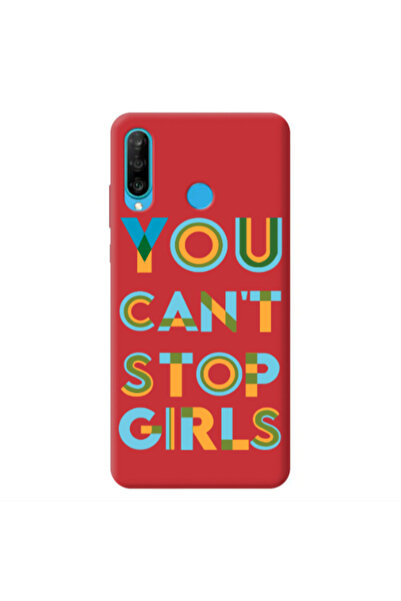 Other Huawei P30 Lite You Cant Stop Girls Red Colored Silicone TPU Θήκη