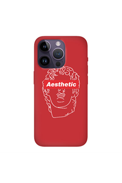 Other Apple iPhone 14 Pro Aesthetic Red Colored Silicone TPU Θήκη