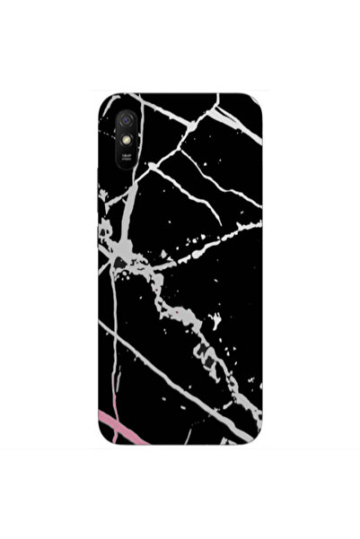 Other Xiaomi Redmi 9A Marble Cream Cracks Transparent Silicone TPU Θήκη