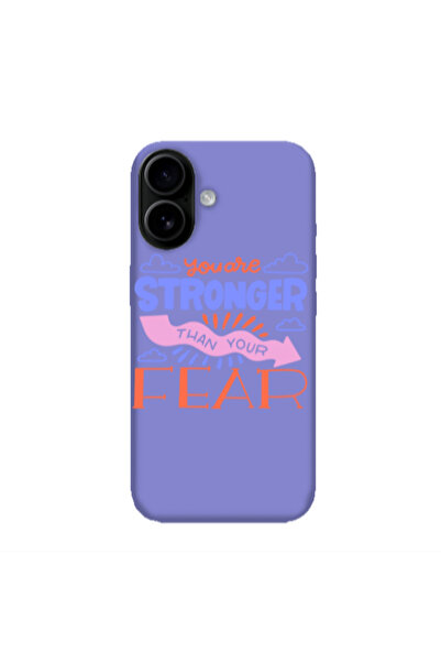 Other Apple Iphone 16 plus You are Stronger Purple Colored Silicone TPU Θήκη