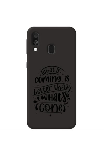 Other Samsung A40 What is coming Black Colored Silicone TPU Θήκη