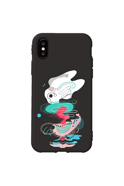 Other Apple iPhone Xs Max Abstract 50 Black Colored Silicone TPU Θήκη