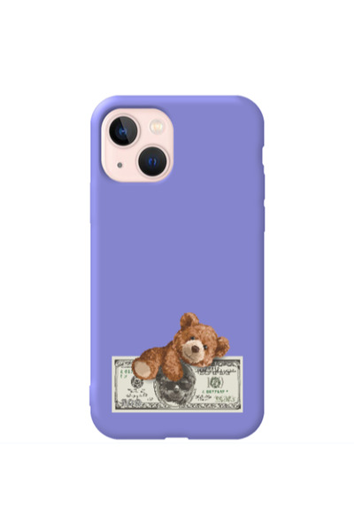 Other Apple iPhone 13 Money Style Purple Colored Silicone TPU Θήκη