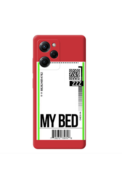 Other Xiaomi Poco X5 Pro My Bed ZZZ Red Colored Silicone TPU Θήκη